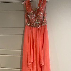 Coral Beaded Cindy Collection USA Dress